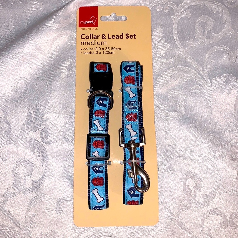 Medium Dog Collar & Lead (Leash ) Set - Picture 2 of 4